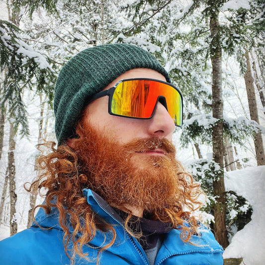 Canadian bearded man in the wilderness