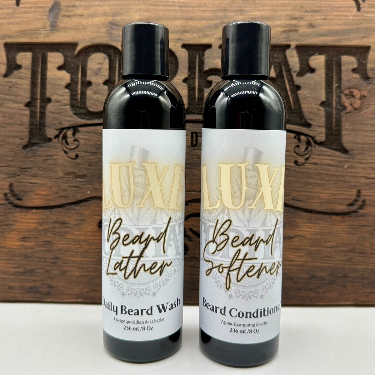 Unscented beard wash and conditioner collection by TopHat Beard Co